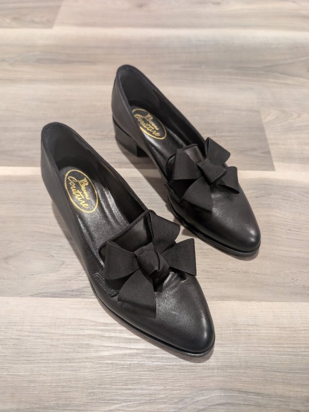 Browns Couture | Tulip Leather Grosgrain Bow Loafer In Black